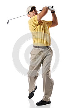 Golfer after swing photo