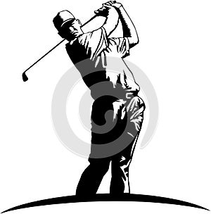 Golfer Vector Illustration