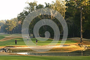 Golfers on Green