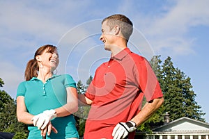 Golfers Laughing - Horizontal