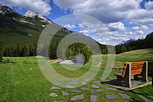 A golfing location in middle of amazing landscapes.