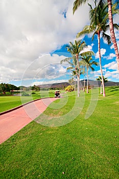 Golfing in Oahu, Hawaii