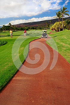 Golfing in Oahu, Hawaii