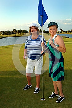 Golfing Senior women