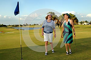 Golfing Senior women