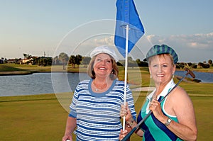 Golfing Senior women