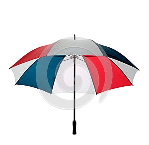 Golfing umbrella isolated