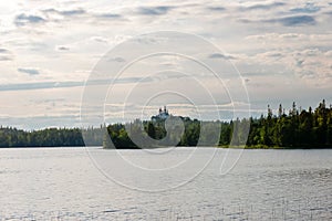 Golgofa-Raspyatsky skate and the Calvary lake. Anzer island