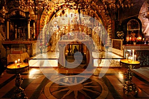 Golgotha Mountain, Temple of the Holy Sepulcher in Jerusalem
