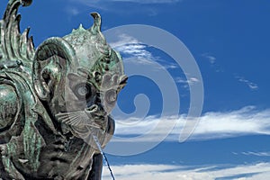 Gollum shape fountain statue in Florence