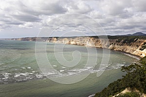 Golovninskiy cliff on the island of Kunashir