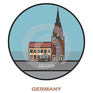 Golssen. Cities and towns in Germany