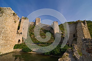 Golubac castle on Danube river in Serbia photo