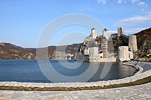Golubac fortress on Danube river Djerdap landscape photo