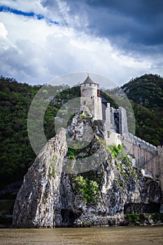 The Golubac fortress on Danube River in Serbia