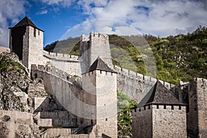 The Golubac fortress on Danube River in Serbia