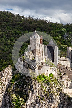 The Golubac fortress on Danube River in Serbia