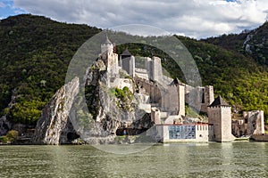 The Golubac fortress on Danube River in Serbia