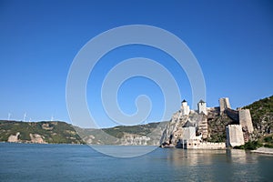 Golubac Fortress Golubacka trvdjava, or Goluback Grad taken during a sunny afternoon.