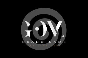 GOM abstract letter logo design