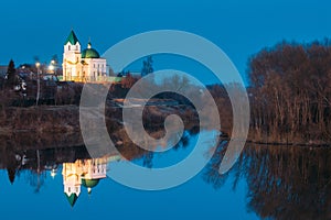 Gomel, Belarus. Church Of St Nicholas The Wonderworker In Lighting