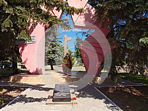 Gomel, BELARUS - MAY 26, 2023: The district center is the city of Buda Kosheleva. memorial