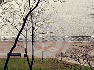 GOMEL, BELARUS. Spring. promenade view from the top