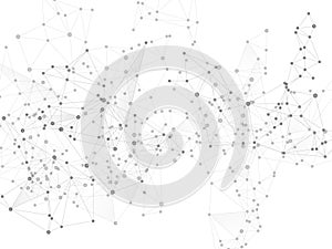 Gometric plexus structure cybernetic concept.