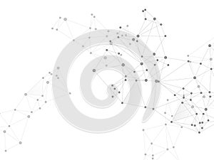 Gometric plexus structure cybernetic concept.