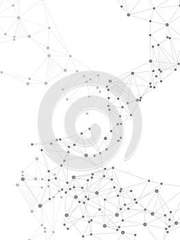 Gometric plexus structure cybernetic concept.