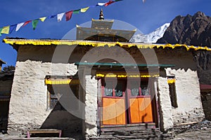 Gompa on the way to Manaslu the spirits mountain