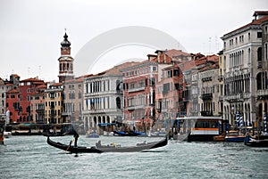 Gondola in channel n Venice, Italy