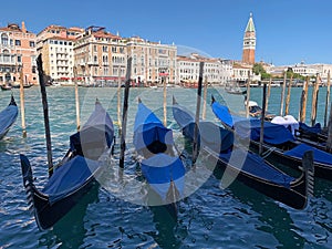 Gondola in the channel in Venice, Italy