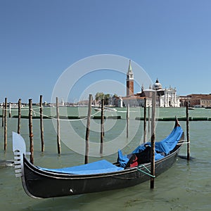 A gondola and the Church of San Giorgio Maggiore