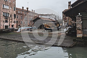 Gondola construction workshop in Venice