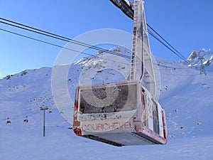 A gondola in Courchevel