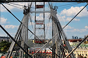 Gondola of ferris wheel , Riesenrad in Wien