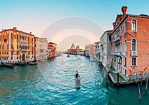 Gondola on Grand Canal in Venice