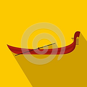 Gondola icon, flat style