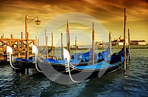 Gondola Parking, Venice, Italy