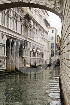 Gondola in picturesque Venice Canal - Venice, Italy