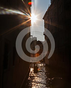 Gondola Riding Towards the Sun