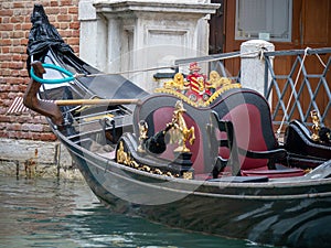 Gondola on Rio de San Zulian canal, Venice, Italy