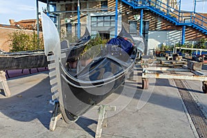 A Gondola row boat in Giudecca