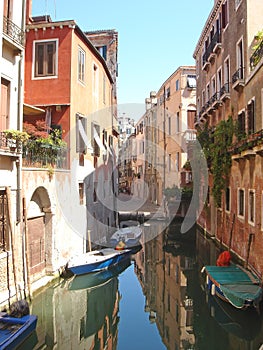 Gondola and small boats