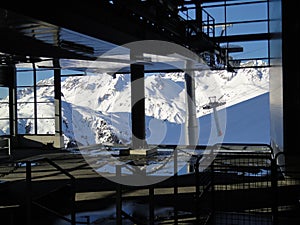 The gondola at the st anton slopes arlberg photo