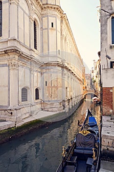 Gondola to travel canals of Venice, Italy