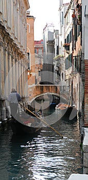 Gondola in a Venice Canal