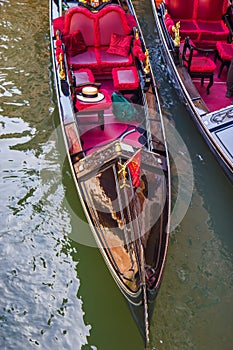 Gondola in Venice canal, Italy