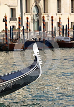 GONDOLA in Venice in Northern Italy saling in Grand Canal